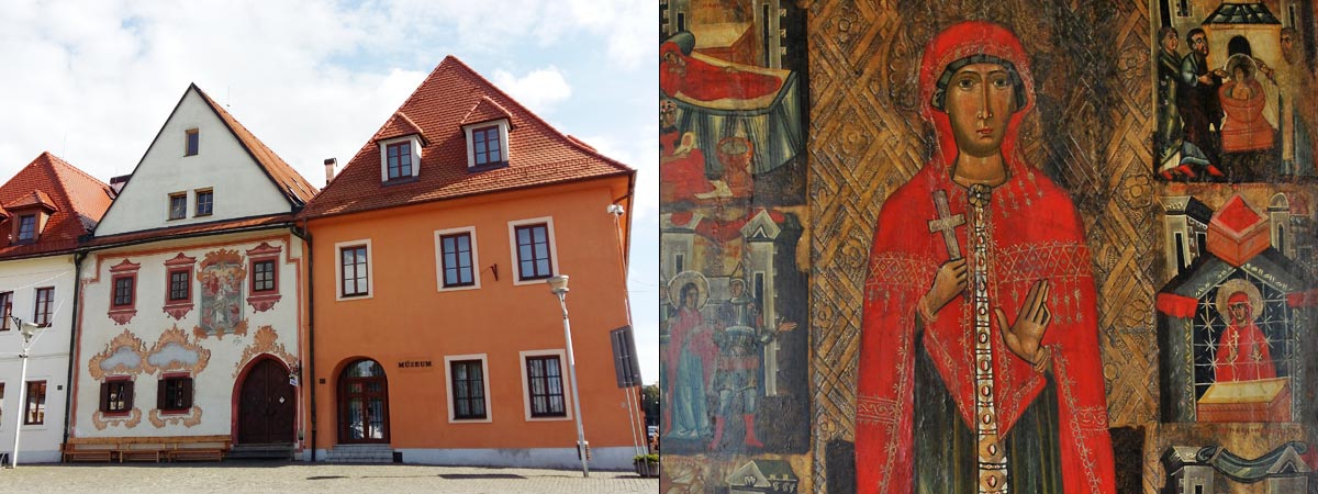 Exposition of Eastern Rite icons  - Šariš museum in Bardejov - Slovakia