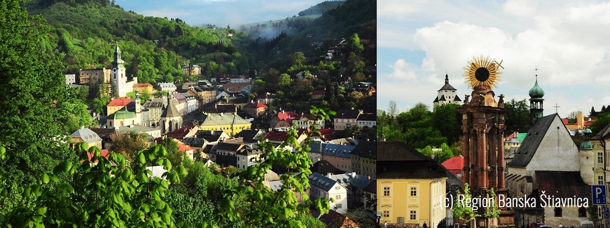 Holy Trinity Square in Banská Štiavnica - Slovakia