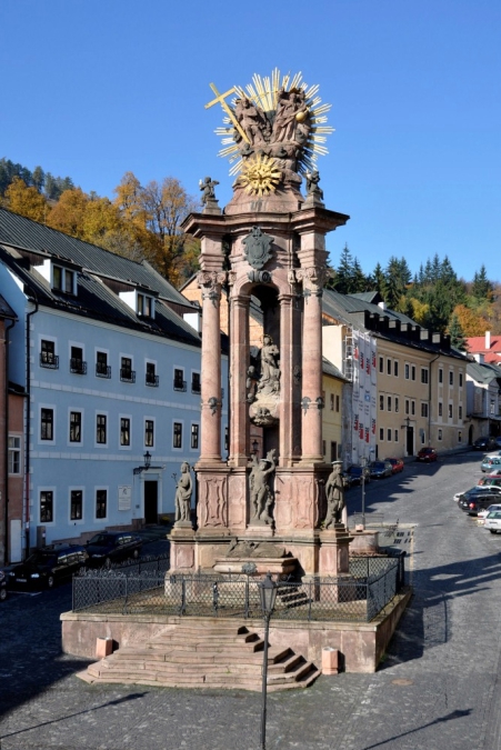 Holy Trinity Square in Banská Štiavnica