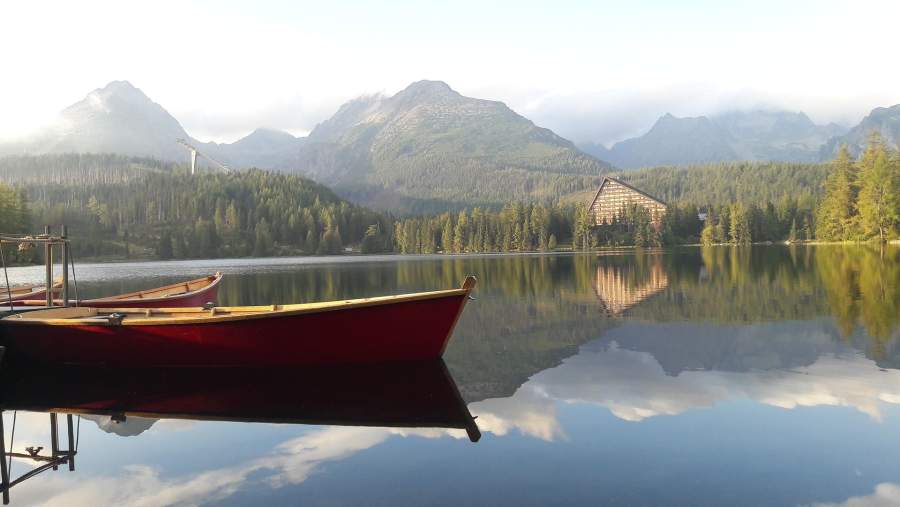 Štrba tarn (Štrbské mountain lake)