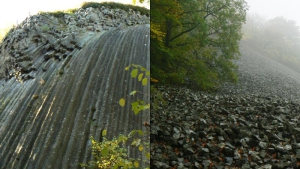 Stone waterfall and stone sea