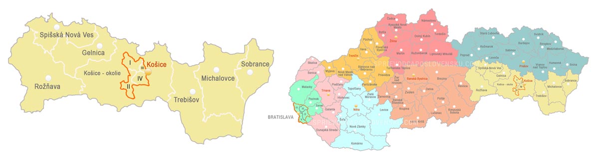 Districts - Košice Districts - Košice