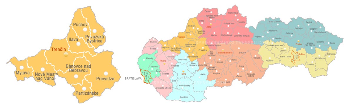 Districts - Trenčín Region Districts - Trenčín Region