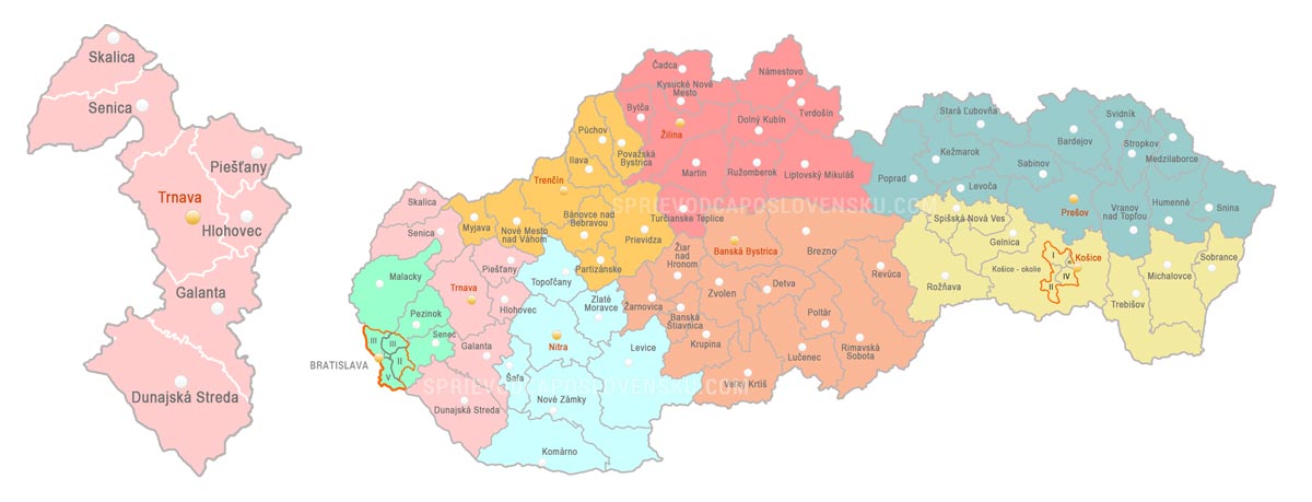 Districts - Trnava Region Districts - Trnava Region